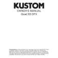 KUSTOM 65DFX Owners Manual