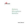 ANTARES ANTARES MICROPHONE MODELER Owners Manual