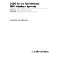 AUDIO TECHNICA 2000SERIES Owners Manual