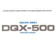 MICRO SEIKI DQX-500 Owners Manual