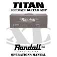 RANDALL TITAN Owners Manual