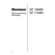 BLOMBERG GT10000 Owners Manual