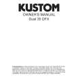KUSTOM 35DFX Owners Manual