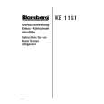BLOMBERG KE1161 Owners Manual
