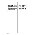 BLOMBERG KT1141 Owners Manual
